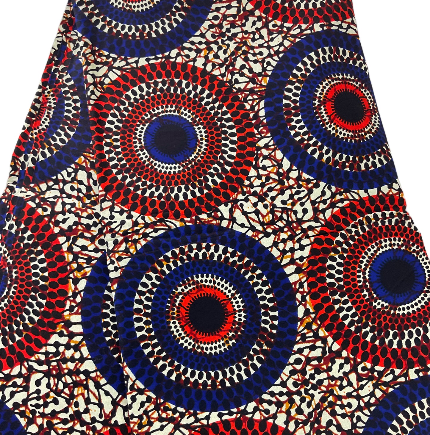 Quality African Print Fabric/Ankara Fabric 6 Yards/100% Cotton Fabric Orange/KM107