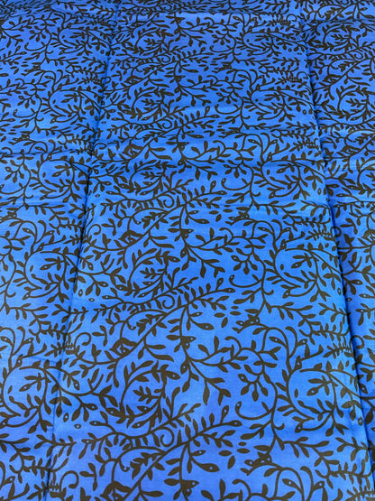 African fabric/Ankara fabric/ Danshiki/Danshiki fabric/African print/Ankara fabric for dress/ African textile for crafts/African Print/KM57/Blue and Black African Fabrics