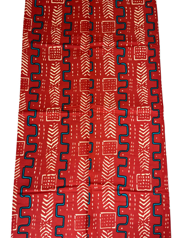 Red and Cream African Fabric/African prints/ Ankara fabric/ Wax print/ African fabric for decor/ African fabric for crafts/African/MK438/Yellow