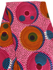 African fabric/Ankara-Pink Blue Color/By The Yard/KM104/Cotton Fabric