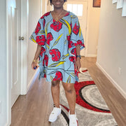 African dress/Ankara dress/Red and Clear Ankara Dress/Wedding Guest African dress/Plus size African dress/African formal dress/African dress sh