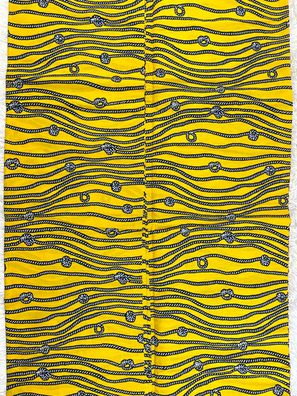African fabric/Ankara fabric/ Danshiki/Danshiki fabric/African print/African wax/KM104/Yellow African Fabric