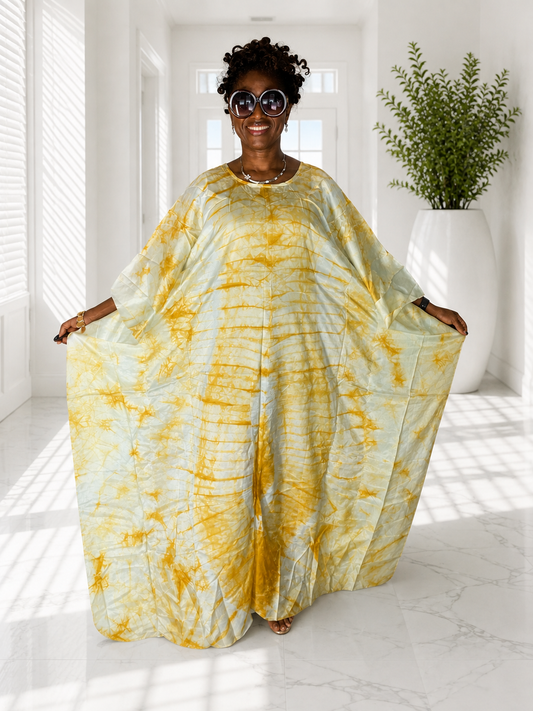 African Silk Kaftan /Plus Size Dress/Resort Dress/African Clothing/