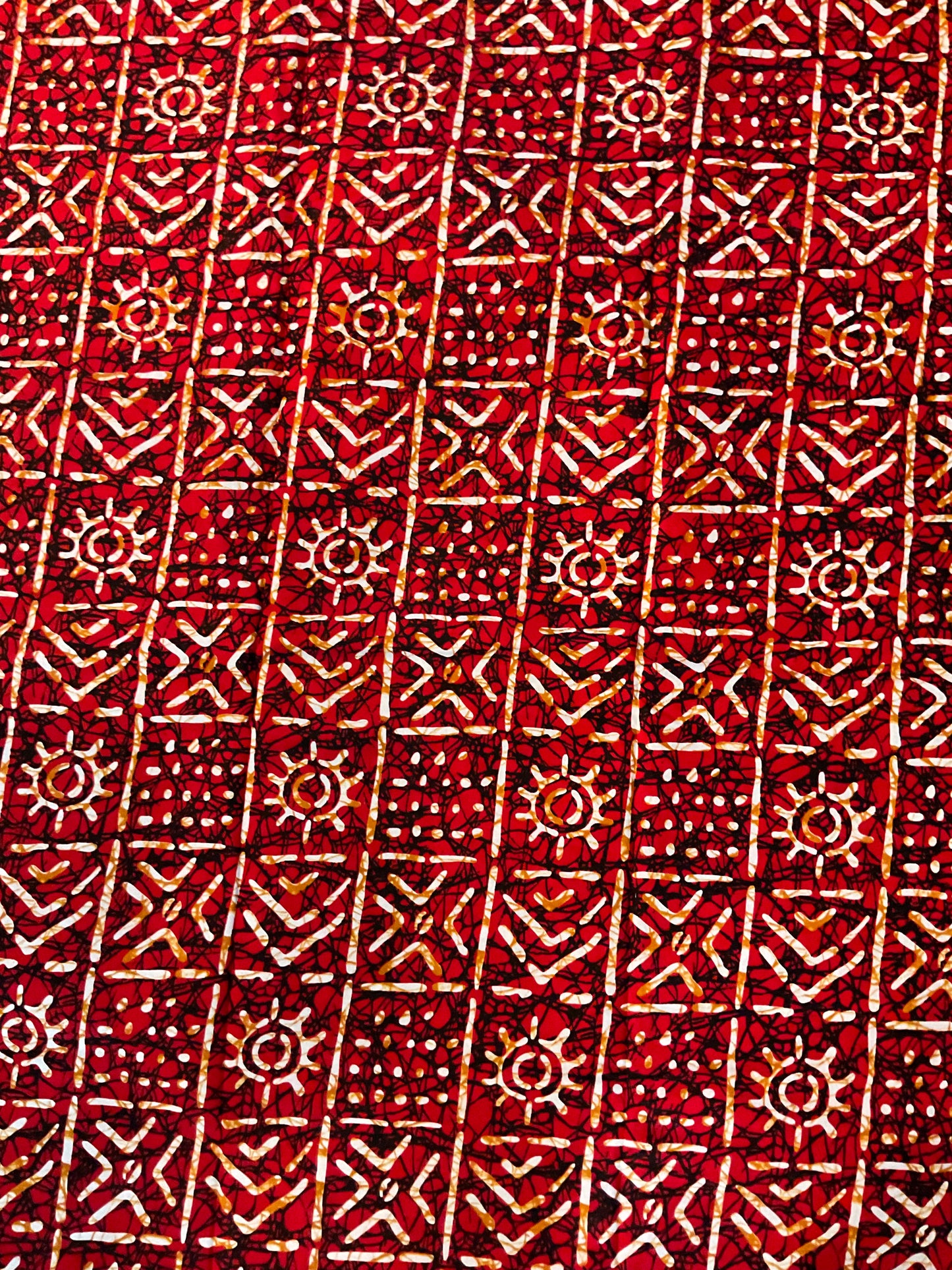 African fabric/Ankara fabric/ Danshiki/Danshiki fabric/African print/Ankara fabric for dress/ African textile for crafts/African print for sewing/Red and White African Fabric