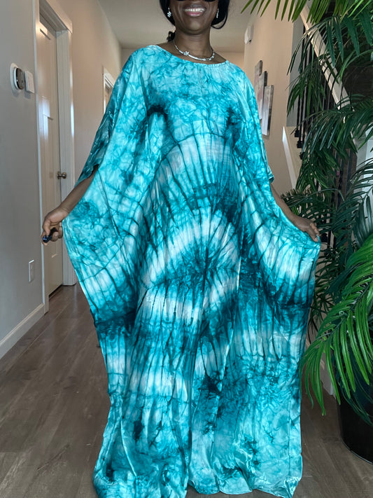 African Silk Kaftan /Plus Size Dress/Resort Dress/African Clothing/