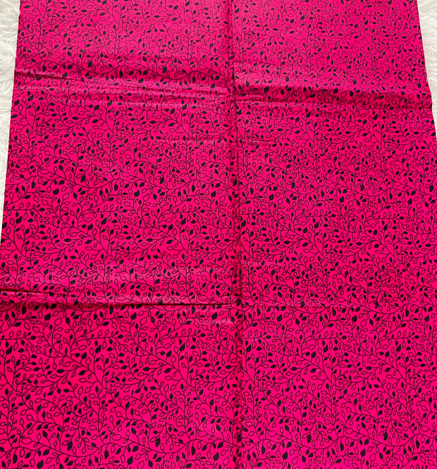African fabric/Ankara-Pink Black Color/By The Yard/KM104V/Cotton Fabric