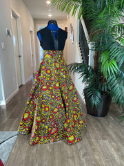 Red and Gold African Skirt/African Clothing For Women/Ankara Skirt.QT14