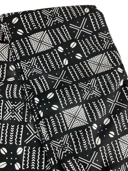 African Fabric/African Prints/Ankara Fabric/Black and White Fabric/African Wax/CK45