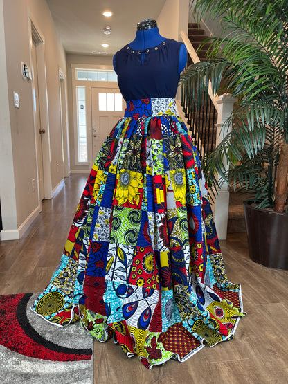 African Skirt/African Print Skirt/Ankara Skirt/VA24