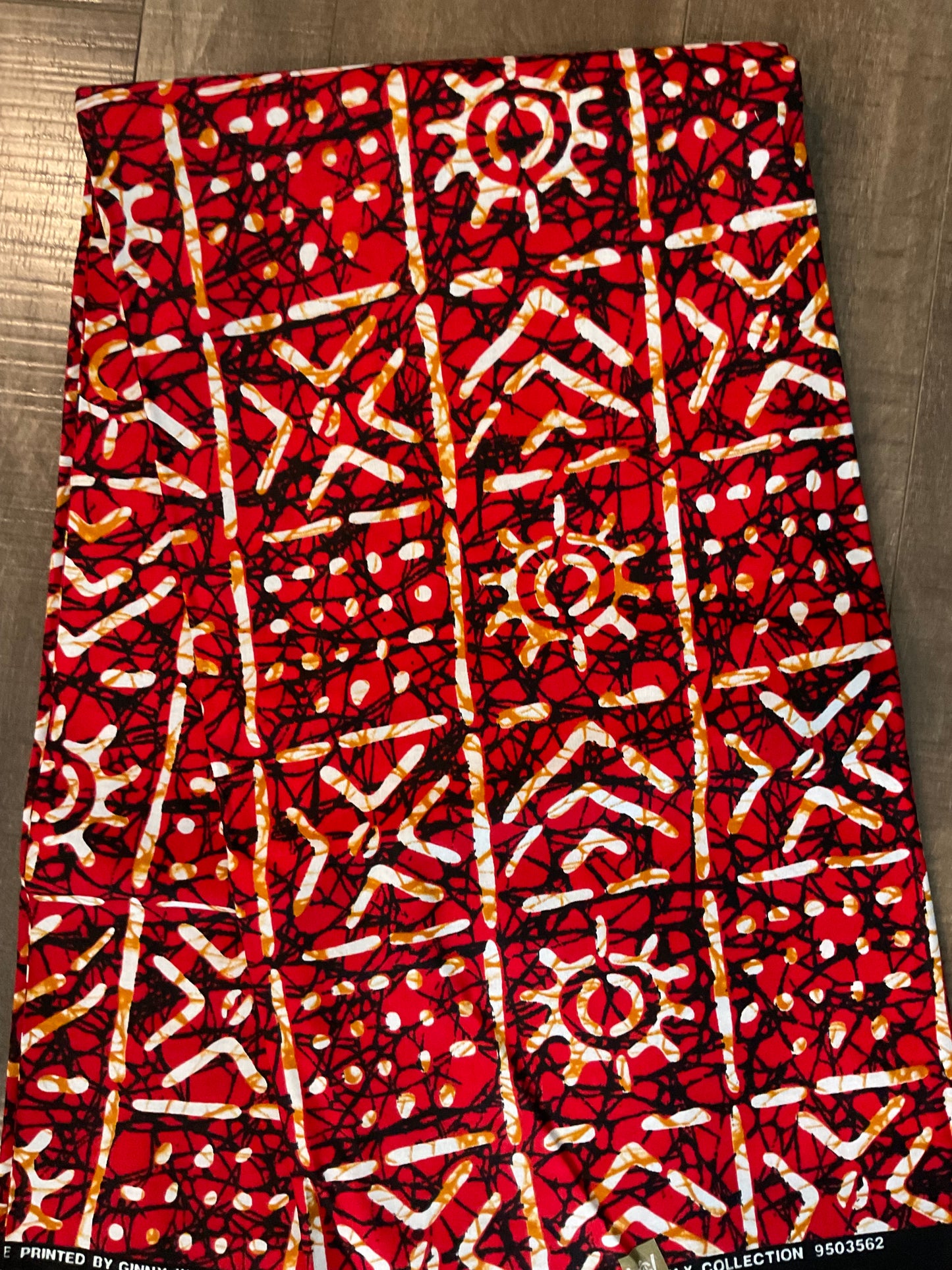 African fabric/Ankara fabric/ Danshiki/Danshiki fabric/African print/Ankara fabric for dress/ African textile for crafts/African print for sewing/Red and White African Fabric