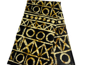 Black and Gold African fabric/Ankara fabric/African Wax Print/KM10k