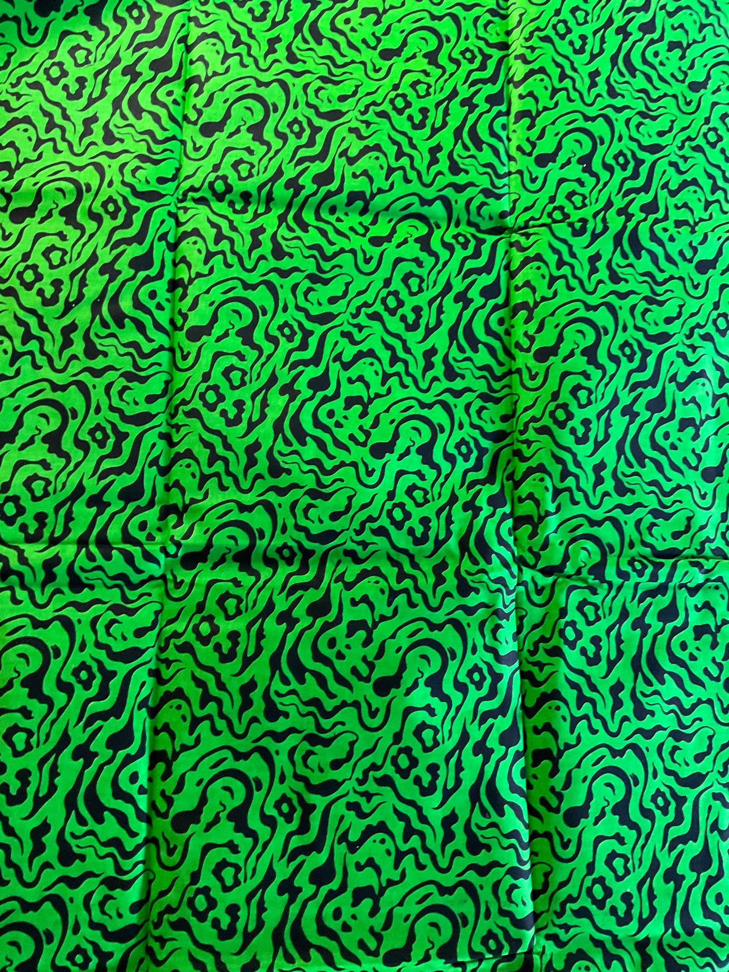 Ankara fabric/African fabric/Ankara fabric/Danshiki fabric/African print/Ankara fabric for dress/ African textile for crafts/Green and Black Ankara/KM72