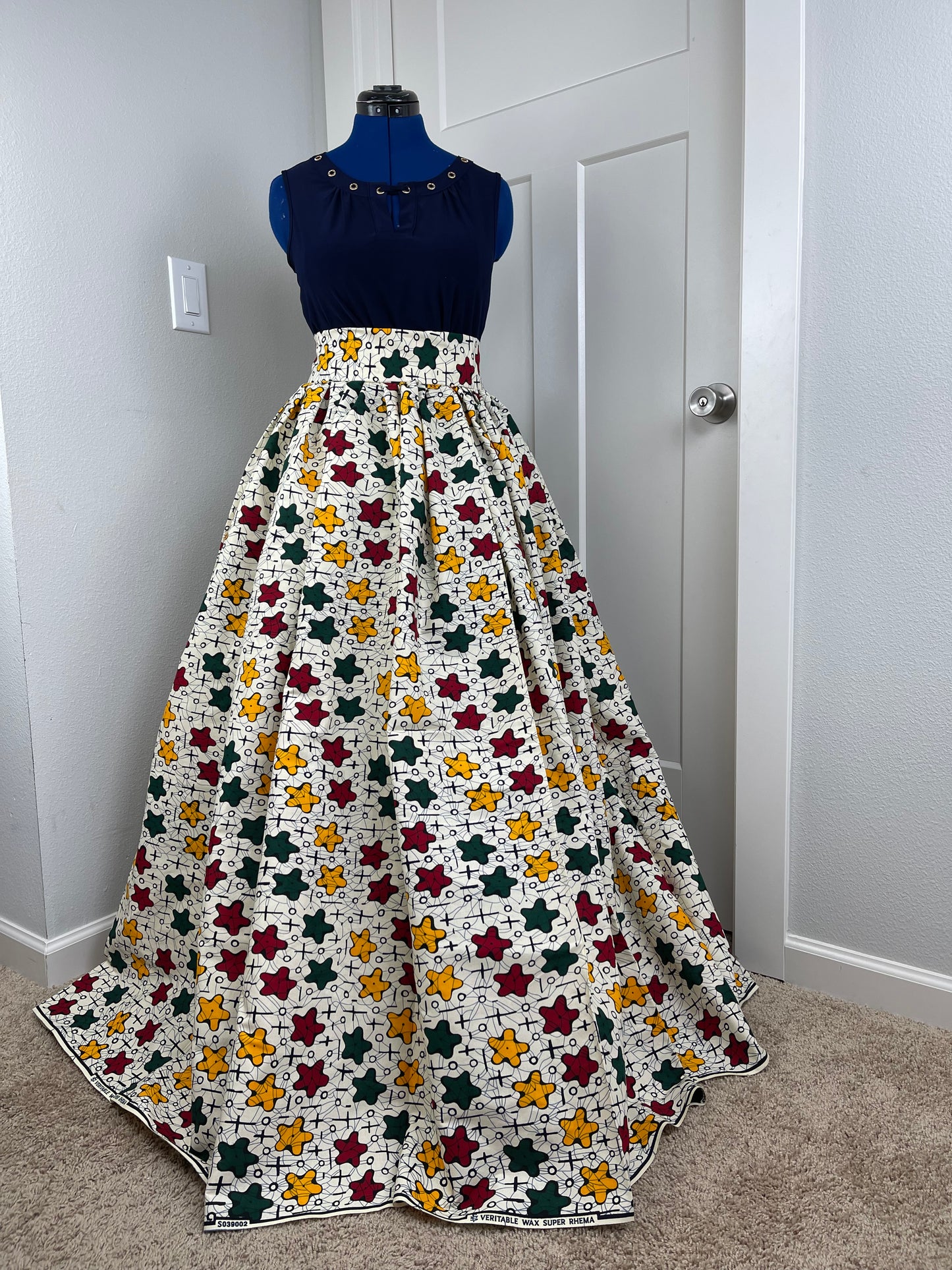 African Skirt/Ankara Skirt/Plus Size Skirt/VA29
