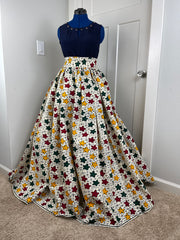 African Skirt/Ankara Skirt/Plus ISize Skirt/Maxi Skirt/Star Skirt