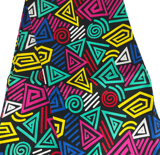 African Print Fabric/Ankara 6 Yards/Cotton Print Per Yard/Teal Pink Blue/KQ59