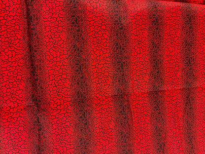 African fabric/Ankara fabric/ Danshiki/Danshiki fabric/African print/Ankara fabric for dress/ African textile for crafts/African Print/KM57/Red Fabric