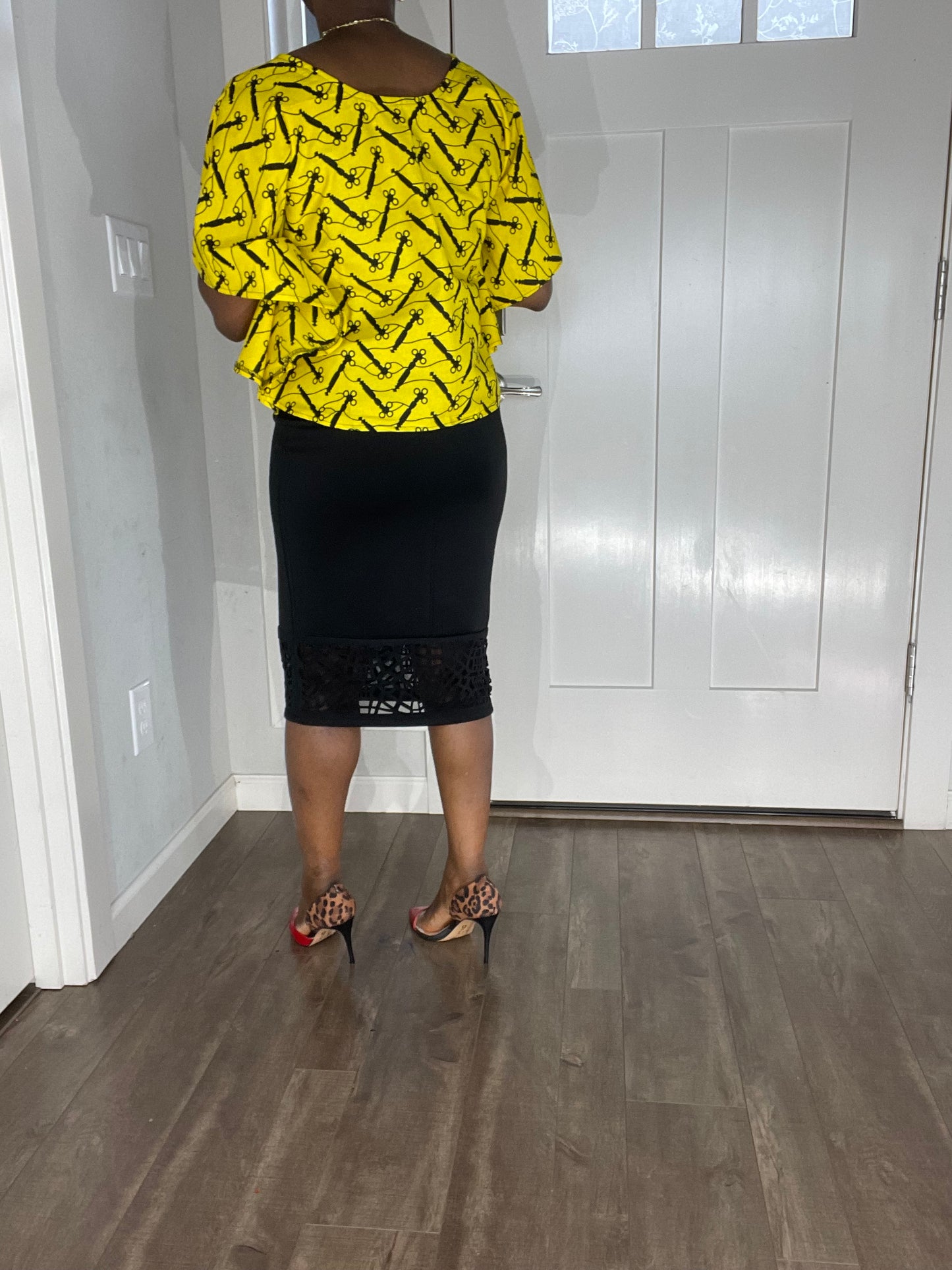 African clothing/ African blouse/African cape top/Ankara Top