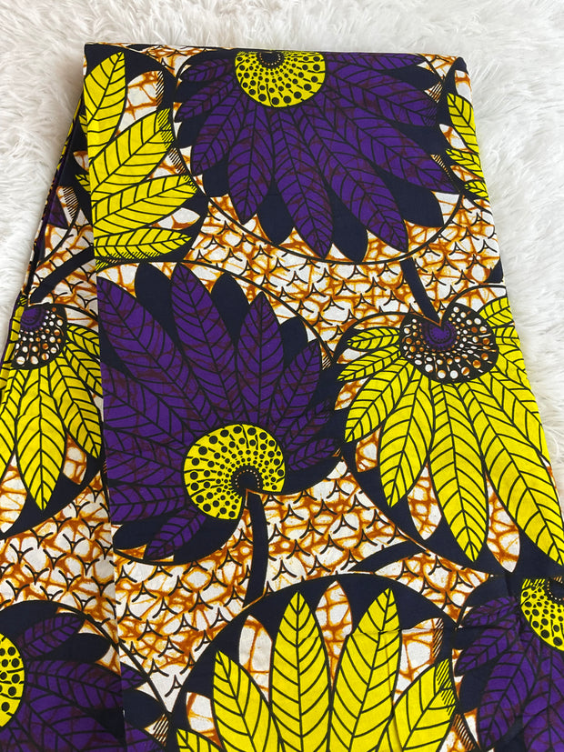 African fabric/Ankara fabric/ Danshiki/Danshiki fabric/African print/Ankara fabric for dress/ African textile for crafts/African Print/KM57/Purple Fabric