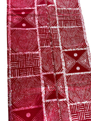 Red and White African fabric/Ankara fabric/African Wax Print/KM104