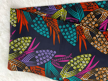 African fabric/Ankara fabric/Ankara fabric/KM109/African Print/African Wax/Teal,Orange and Pink Ankara