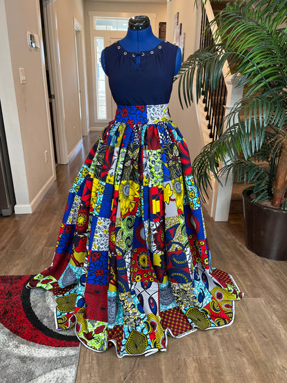 African Skirt/African Print Skirt/Ankara Skirt/VA24
