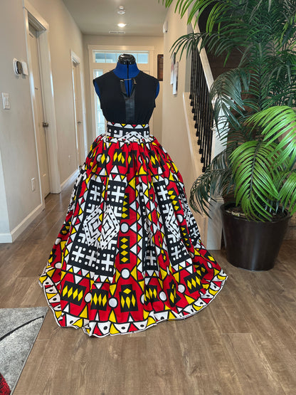 African Skirt/Ankara Skirt/Boho Skirt/VA10