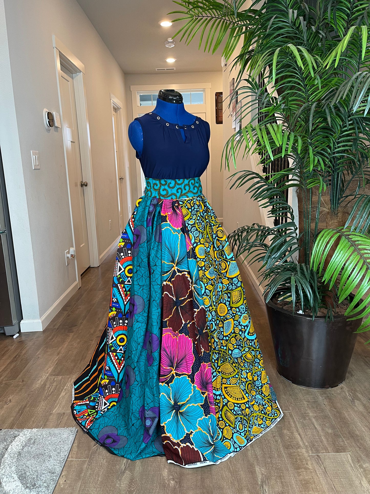 African clothing maxi skirt/ African women clothing/Ankara Skirt/VA81