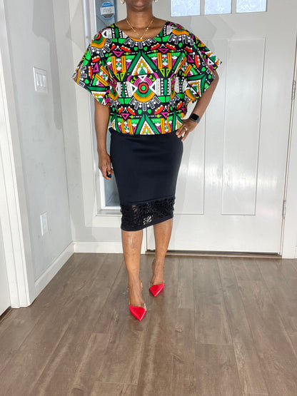 African clothing for women/ African blouse/summer top/Ankara Blouse/VA109