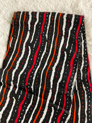 African Fabric/African prints/ Ankara fabric/ African fabric per yard/ African fabric for crafts/ African fabri/DK28/Black,White and red Fabric/African fabric by the yard