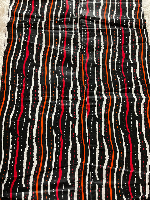 African Fabric/African prints/ Ankara fabric/ African fabric per yard/ African fabric for crafts/ African fabri/DK28/Black,White and red Fabric/African fabric by the yard