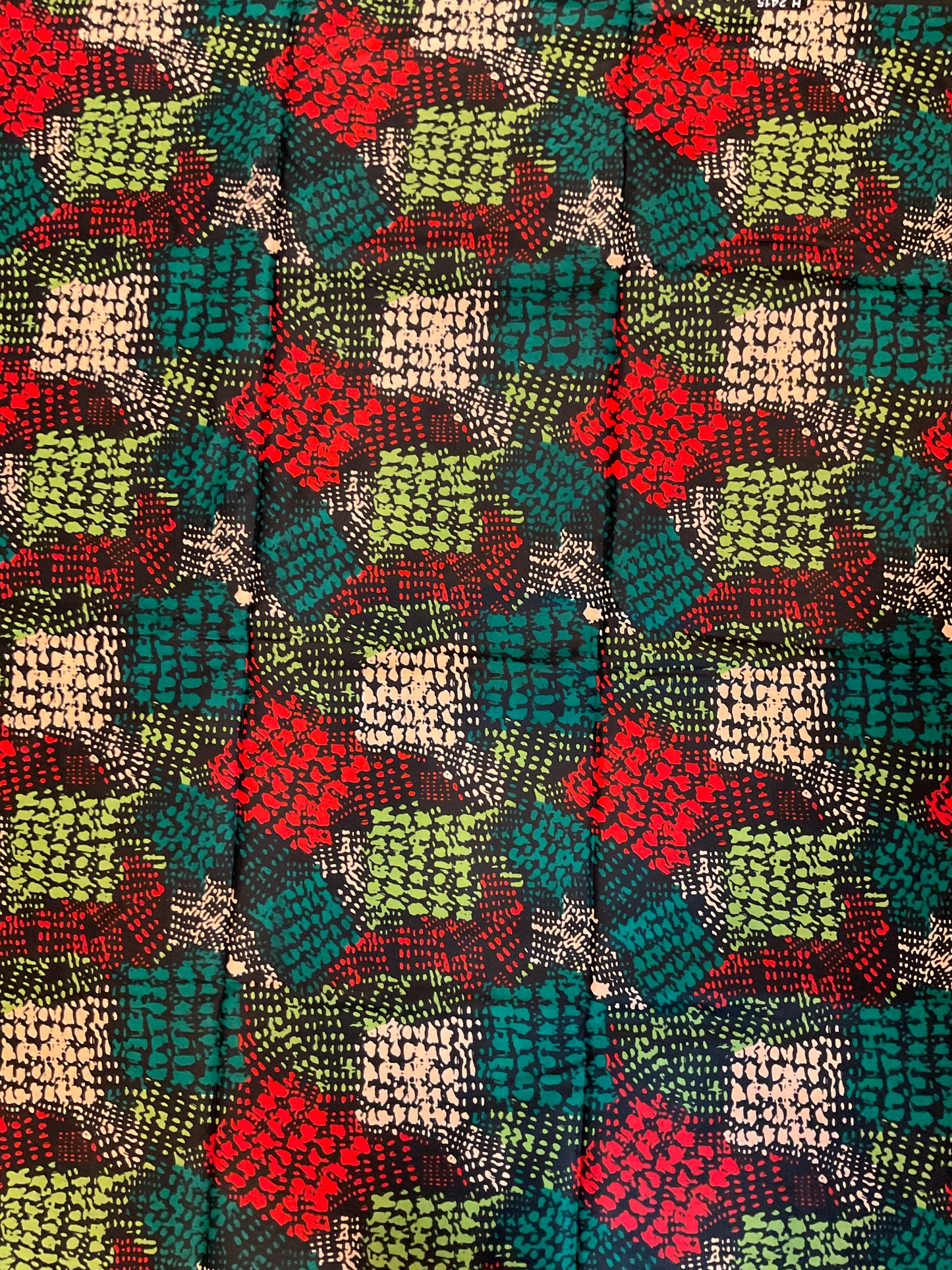 African fabric/Ankara fabric/Ankara fabric/KM109/African Print/African Wax/Green and Red Ankara