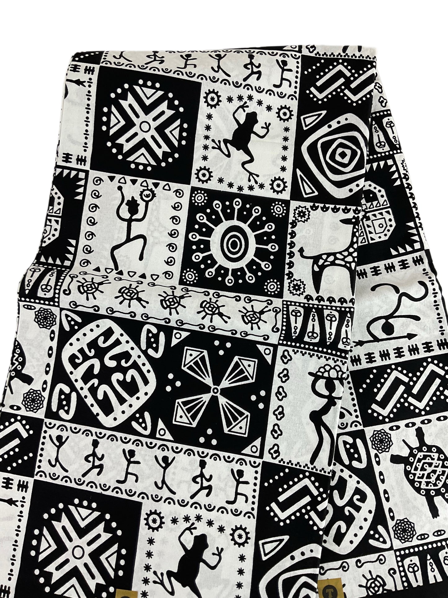Black White African Print Fabric/Ankara Fabric Per Yard/Tribal Print/Africanwaxprint