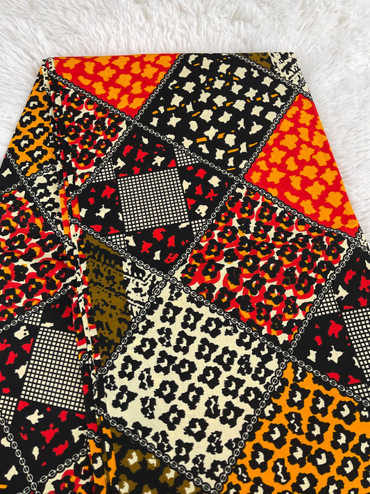 African Print Fabric/Patched Work Fabric/Ankara 6 Yards/100% Cotton Fabric/KM72