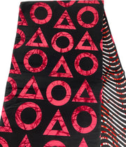 African Fabric/Ankara-Orange and Cream Color/By The Yard/KM670