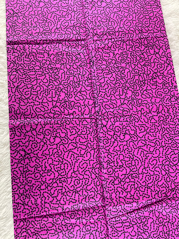 Pink and Black African Fabric/African prints/ Ankara fabric/ African fabric per yard/ African fabric for crafts/ African fabri/FG47/ Maxi skirt