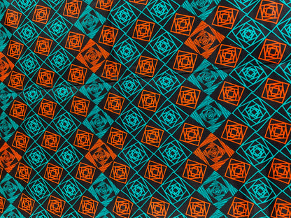 African fabric fabric/ Danshiki/Danshiki fabric/African print/African wax/Green African fabric/KM38A