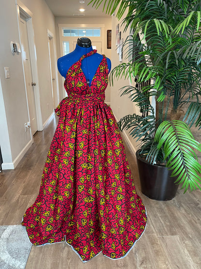 African Dress/Ankara Infinity Maxi Dress/African Clothing