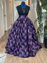 Purple and Pink Floral African Skirt/African Clothing For Women/Ankara Skirt.QT7