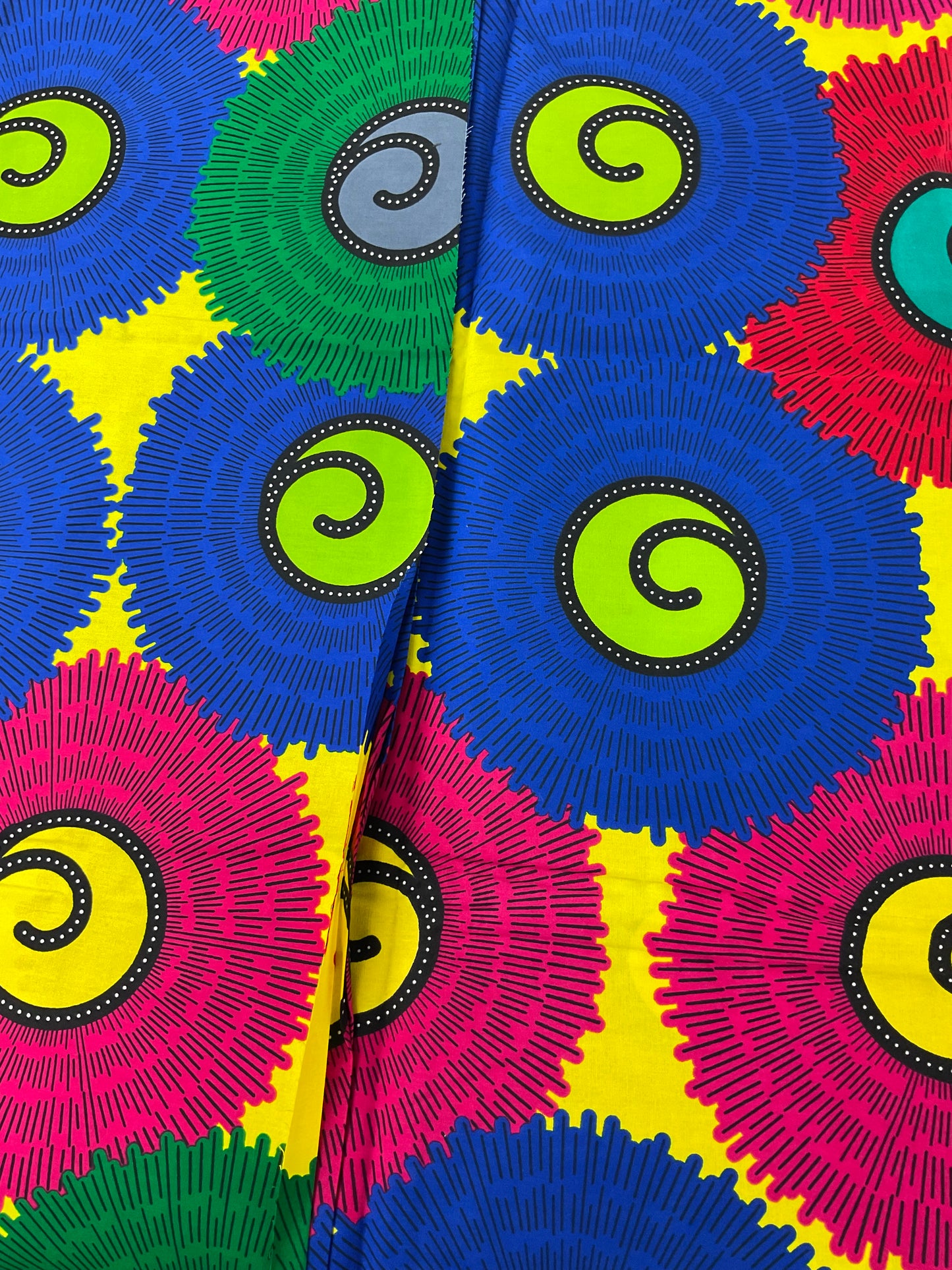 African fabric/Ankara fabric/Ankara fabric/KM109/African Print/African Wax/Blue and White Ankara