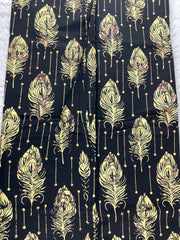 Black and Cream African Fabric/African Print/Ankara fabric/ Wax print/MK591