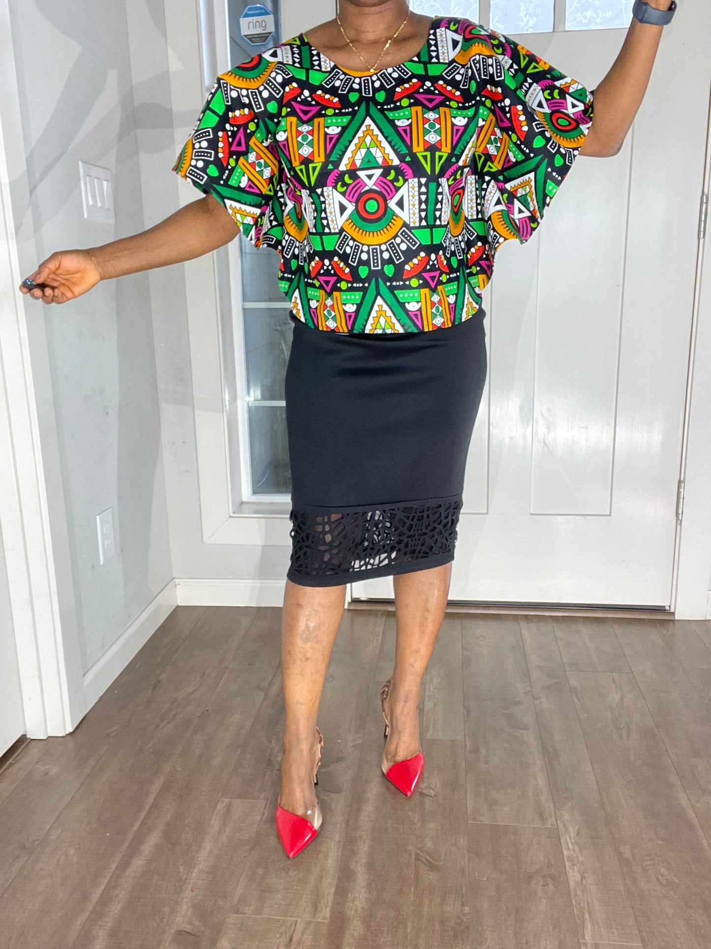 African clothing for women/ African blouse/summer top/Ankara Blouse/VA109
