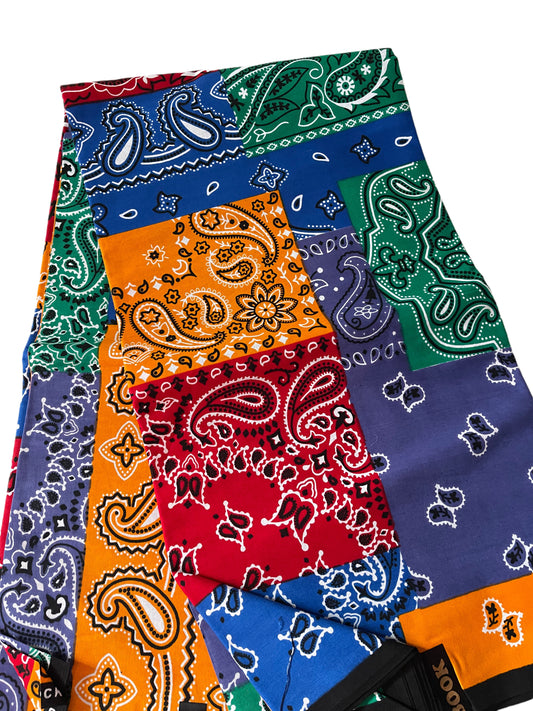 Orange Blue African print fabric/Ankara fabric/100% Cotton Fabric By The Yard/KM10k