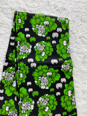 African fabric/Ankara fabric/ Danshiki/Danshiki fabric/African print/African wax/KM104/Green and White African Fabric