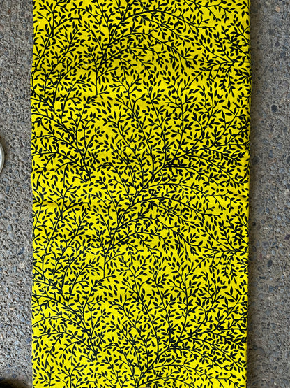 Yellow and Black African fabric Ankara fabric/African wax print/Yellow and Black Fabric/African fabric by the yard/African fabric store/MK126