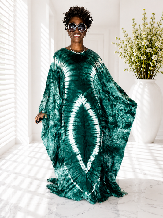 African Silk Dress With Inner Belt/Plus Size Dress/African Clothing/