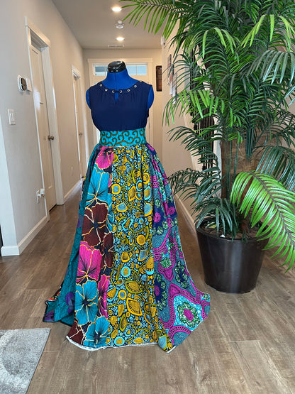 African clothing maxi skirt/ African women clothing/Ankara Skirt/VA81