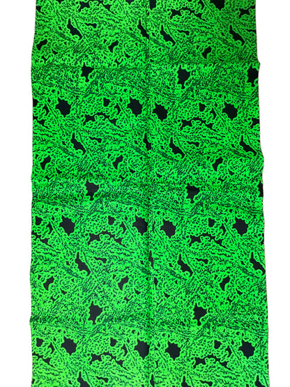 Green and Black African Print Fabric/Ankara Fabric Per Yard/100% Cotton Fabric/KM8A