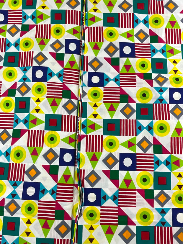 African fabric/Ankara fabric/ Danshiki/Danshiki fabric/African print/Ankara fabric for dress/ African textile for crafts/African print for sewing/KM10/Blue and Yellow African Fabric