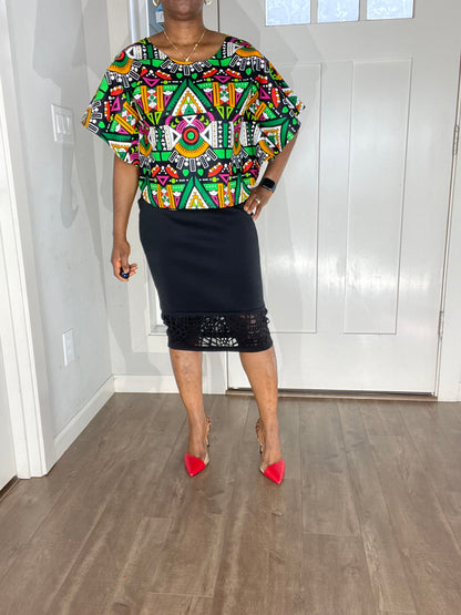 African clothing for women/ African blouse/summer top/Ankara Blouse/VA109