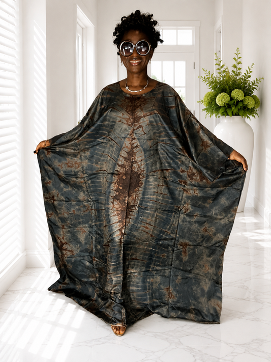 African Silk Kaftan /Plus Size Dress/Resort Dress/African Clothing/